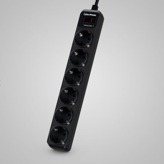 Regleta Protectora CyberPower B0620SC0-DE - 6 Tomas Schuko - Protección Sobretensiones - Cable 1.8m