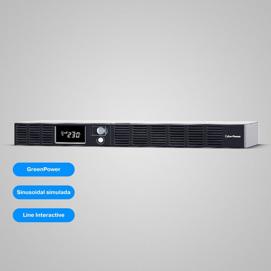 CyberPower OR600ERM1U: SAI Interactivo Rack 1U 600VA | AVR y 6 Tomas IEC