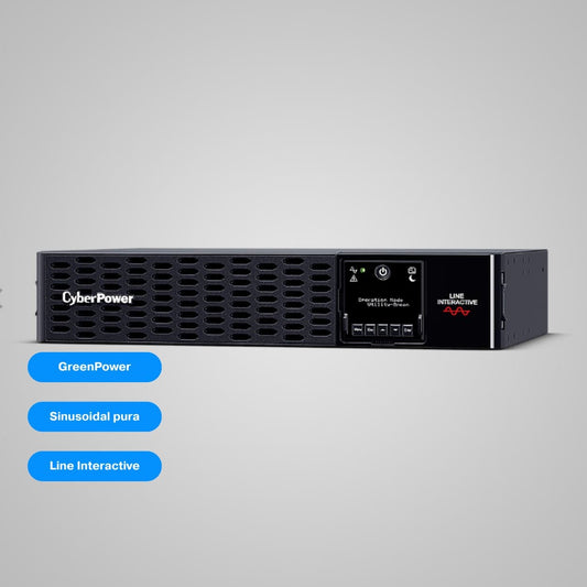 SAI CyberPower PR2200ERT2U Rack 2U - 2200VA/2200W - Onda Senoidal Pura - Line-Interactive