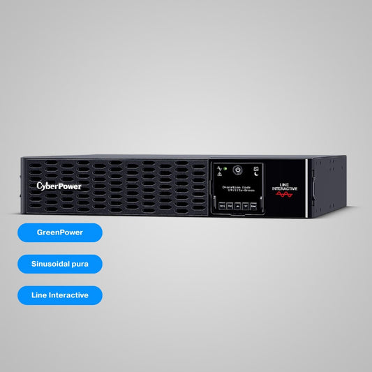 SAI CyberPower PR3000ERT2U Rack 2U - 3000VA/3000W - Onda Senoidal Pura - Line-Interactive