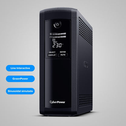 SAI CyberPower VP1200ELCD 1200VA/720W con LCD y AVR | Saiguard