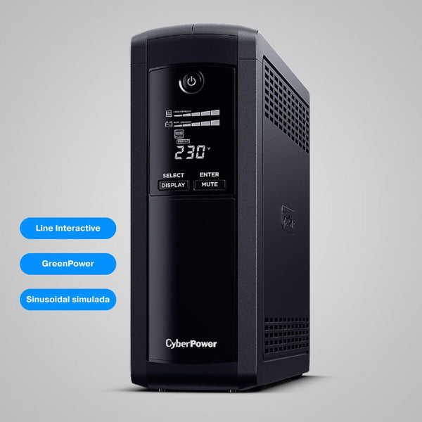 SAI CyberPower VP1600ELCD alta potencia para NAS